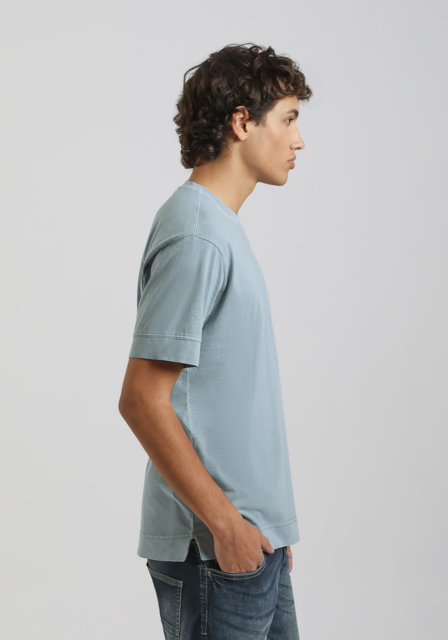 T-shirt strutturata 100% cotone|Colore:Polvere