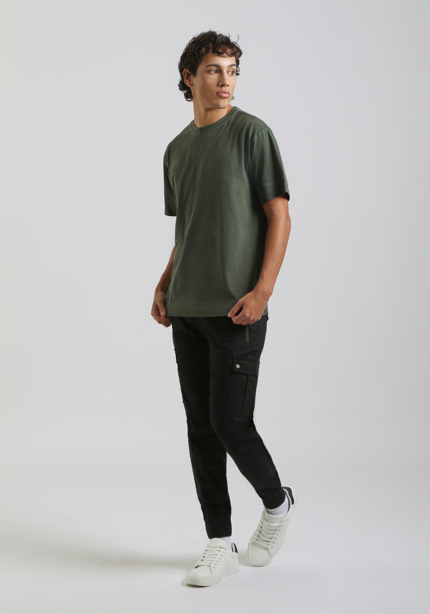 T-shirt strutturata 100% cotone|Colore:Verde bosco
