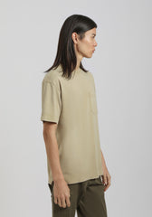 T-shirt effetto lavato con taschino|Colore:Corda