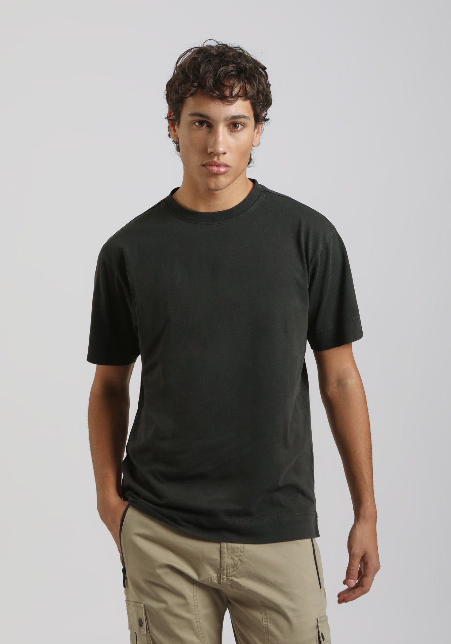 T-shirt effetto lavato|Colore:Nero