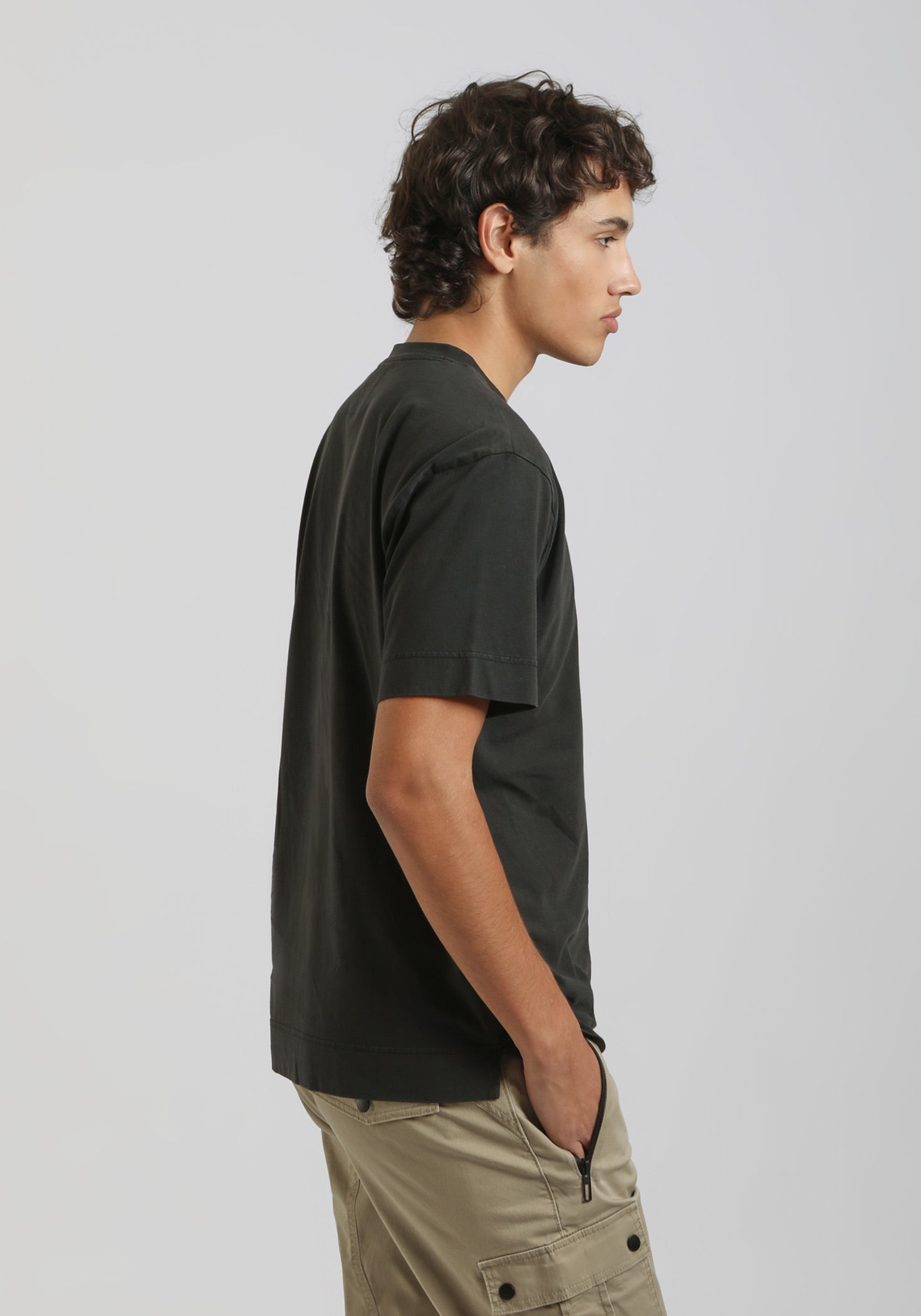 T-shirt effetto lavato|Colore:Nero