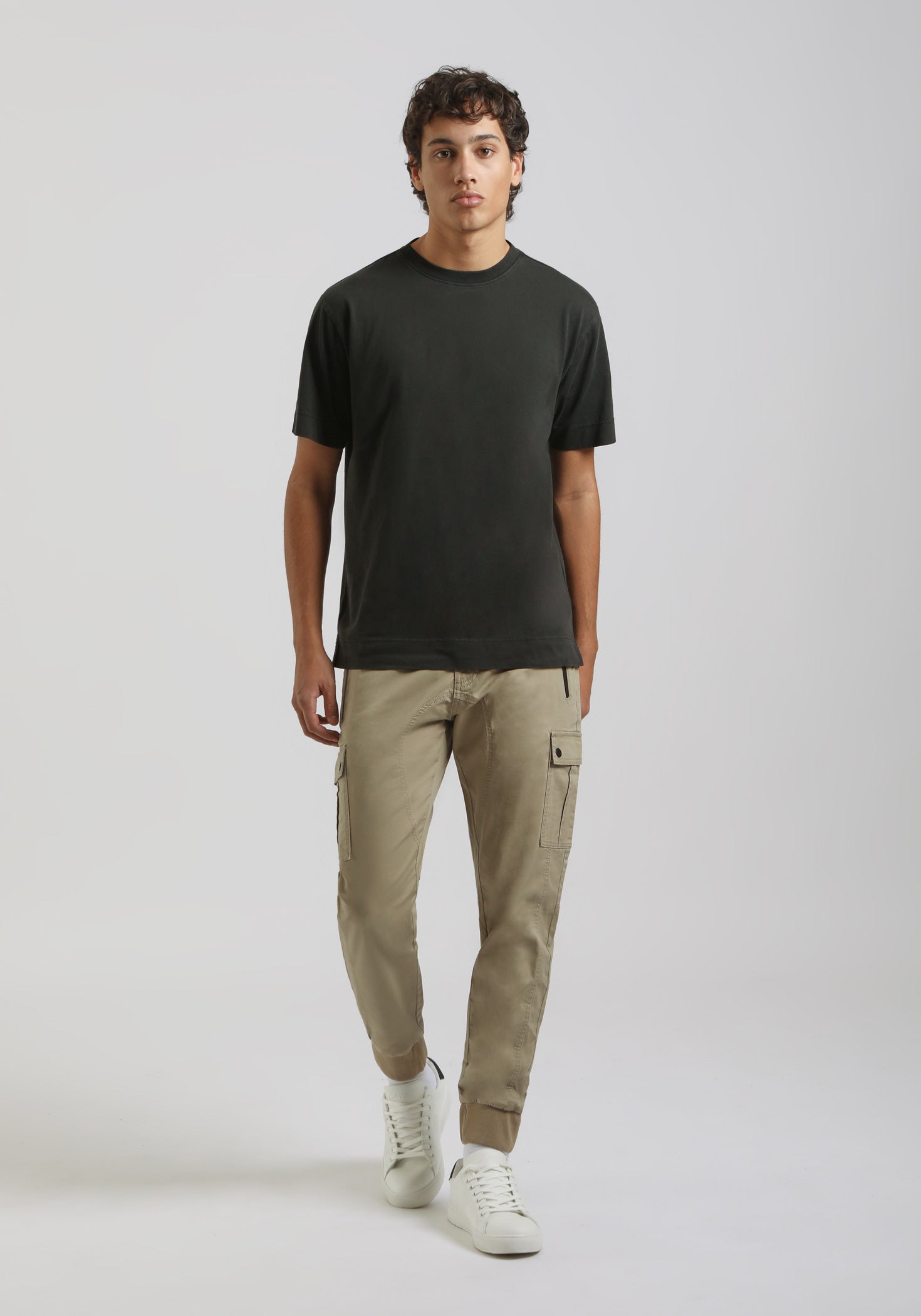 T-shirt effetto lavato|Colore:Nero