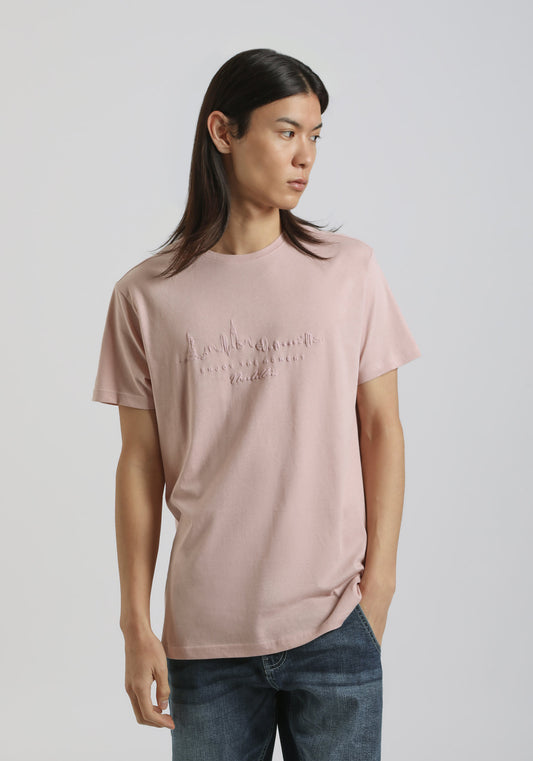 T-shirt con stampa|Colore:Rosa medio