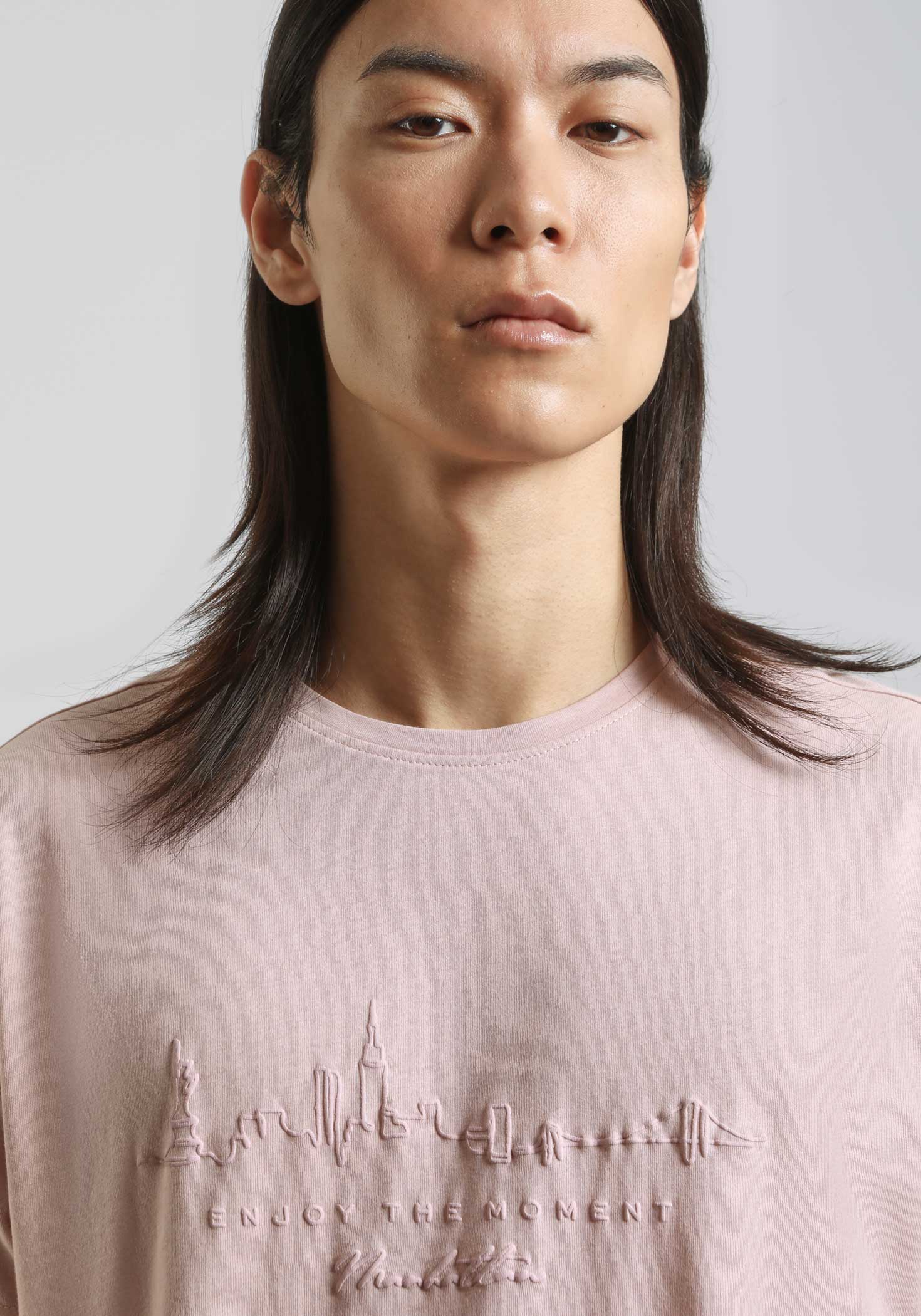 T-shirt con stampa|Colore:Rosa medio