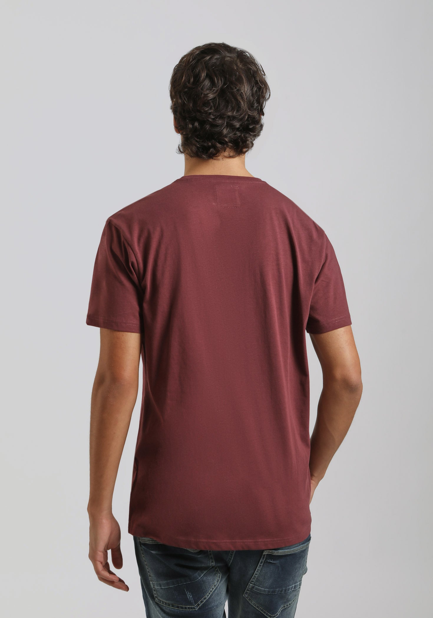 T-shirt con stampa|Colore:Rubino
