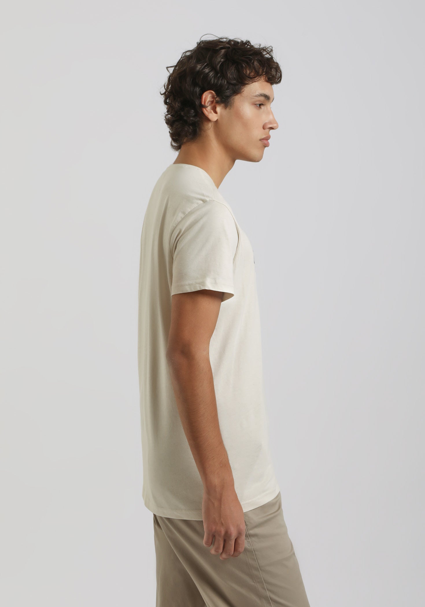 T-shirt 100% cotone con stampa|Colore:Ecrù
