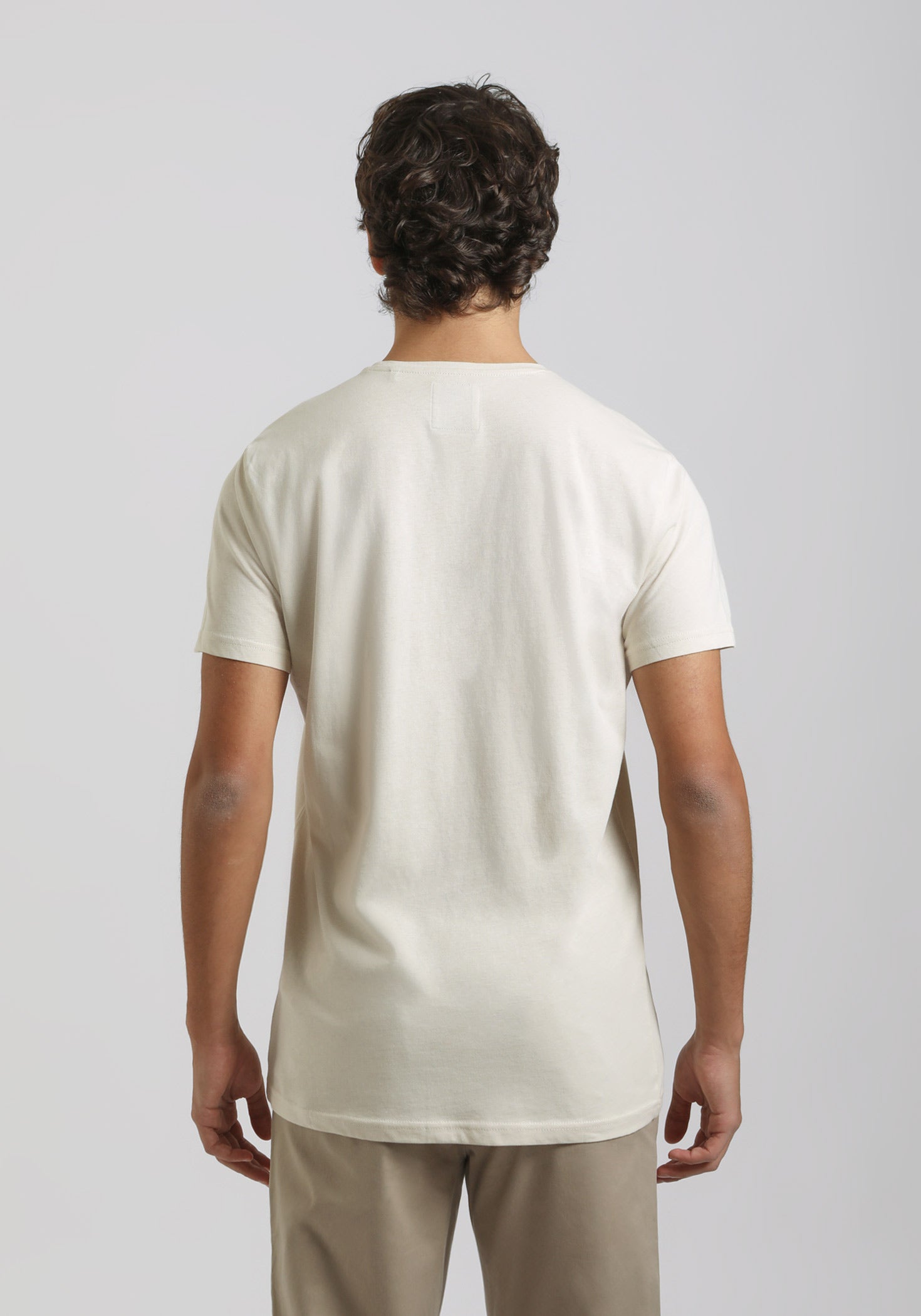 T-shirt 100% cotone con stampa|Colore:Ecrù