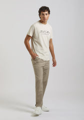 T-shirt 100% cotone con stampa|Colore:Ecrù