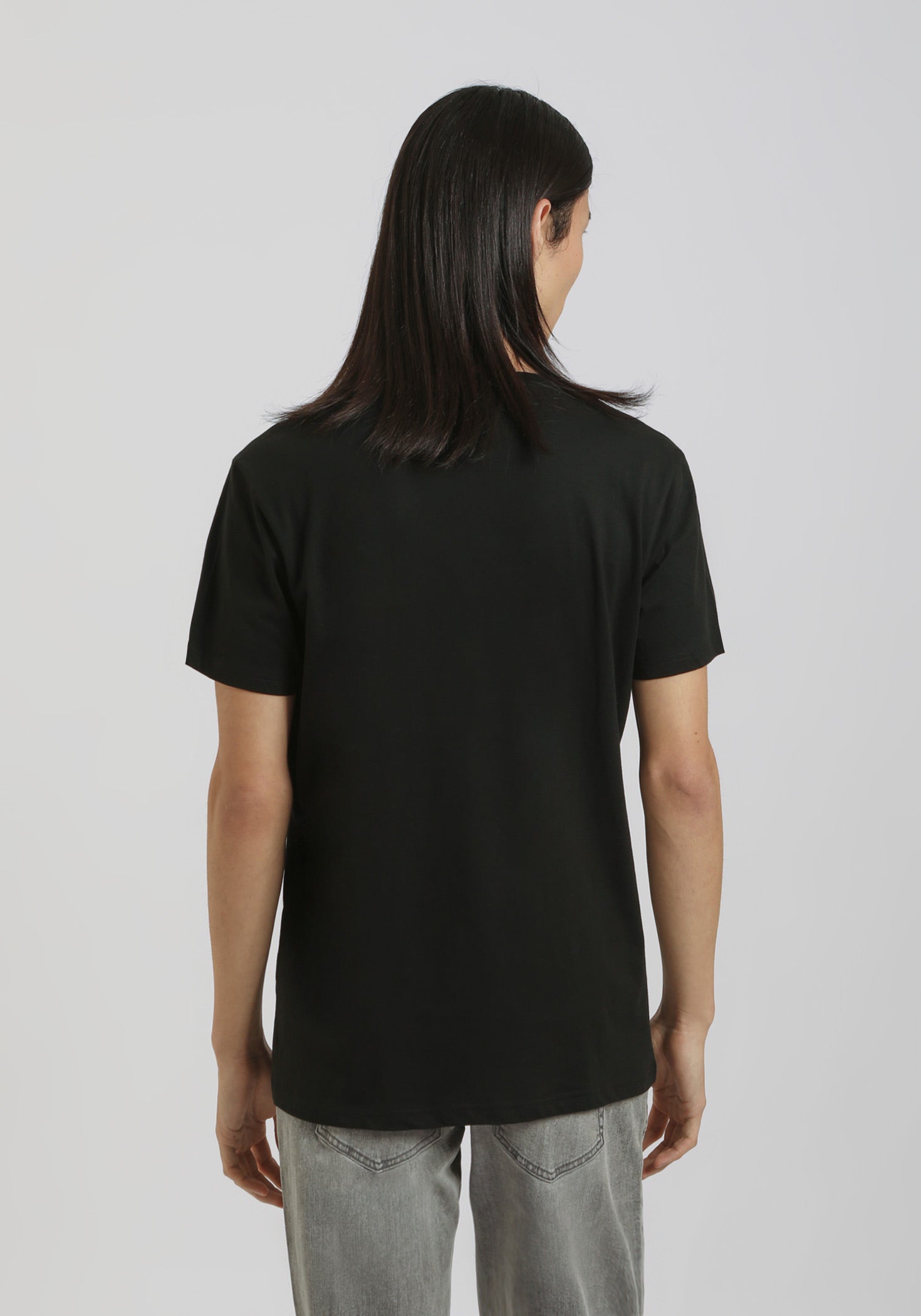 T-shirt 100% cotone con stampa|Colore:Nero