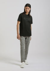 T-shirt 100% cotone con stampa|Colore:Nero
