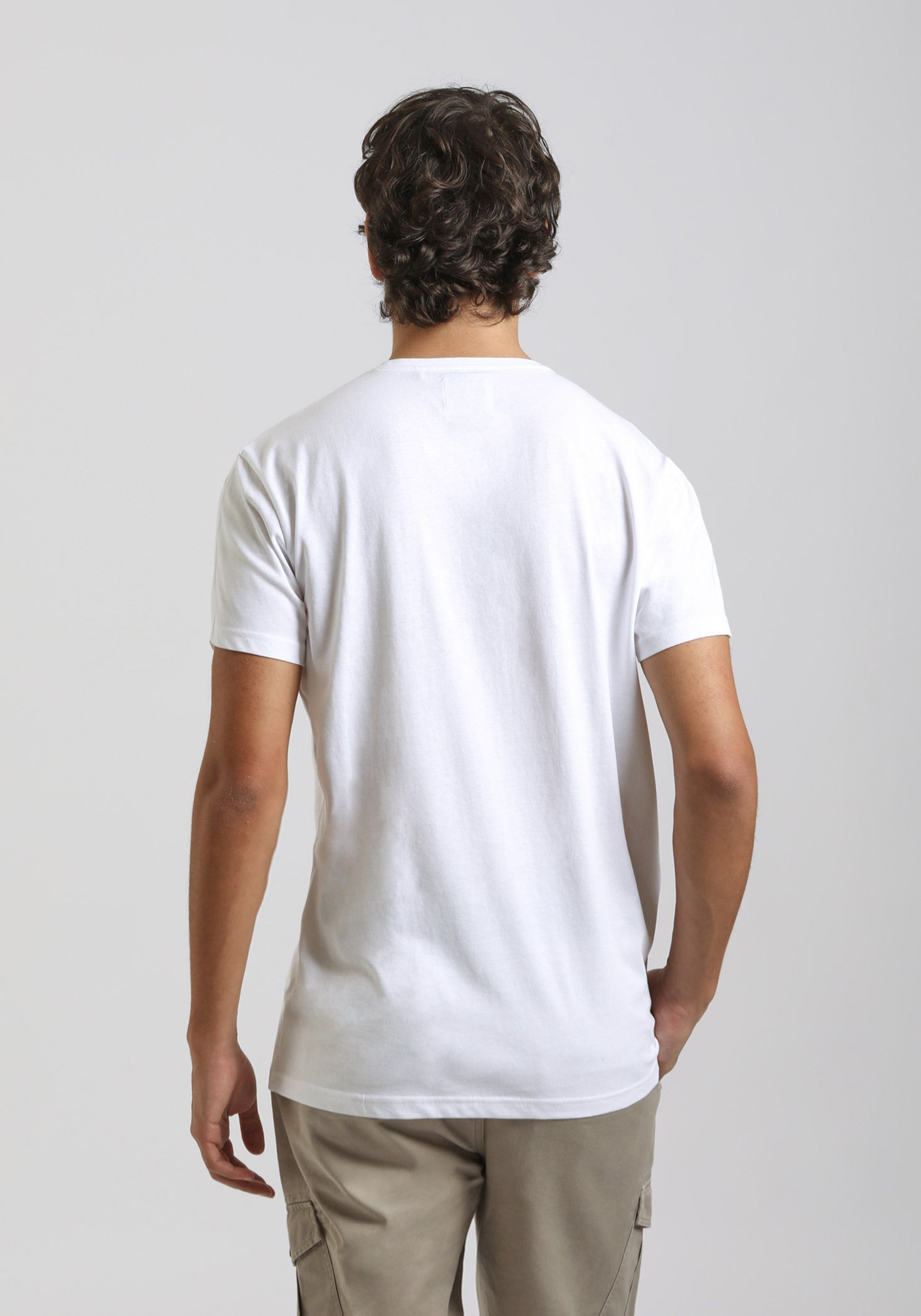 T-shirt 100% cotone con stampa|Colore:Bianco