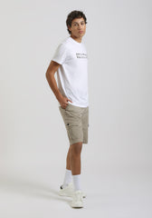 T-shirt 100% cotone con stampa|Colore:Bianco