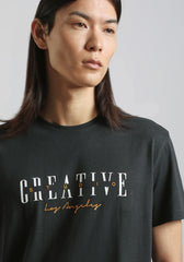T-shirt 100% cotone con stampa|Colore:Blue