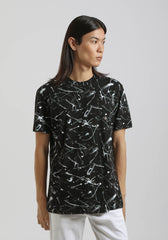 T-shirt fantasia 100% cotone|Colore:Nero