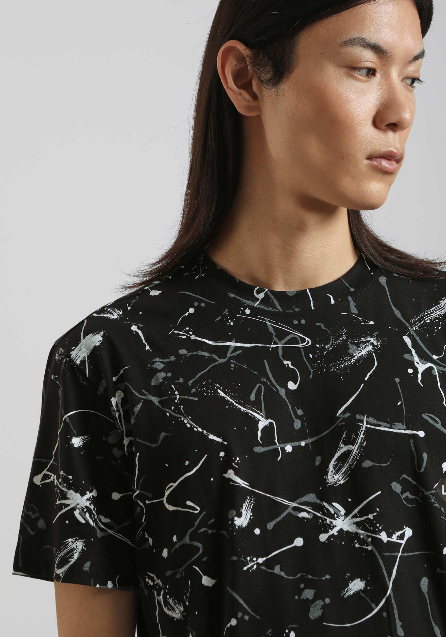 T-shirt fantasia 100% cotone|Colore:Nero
