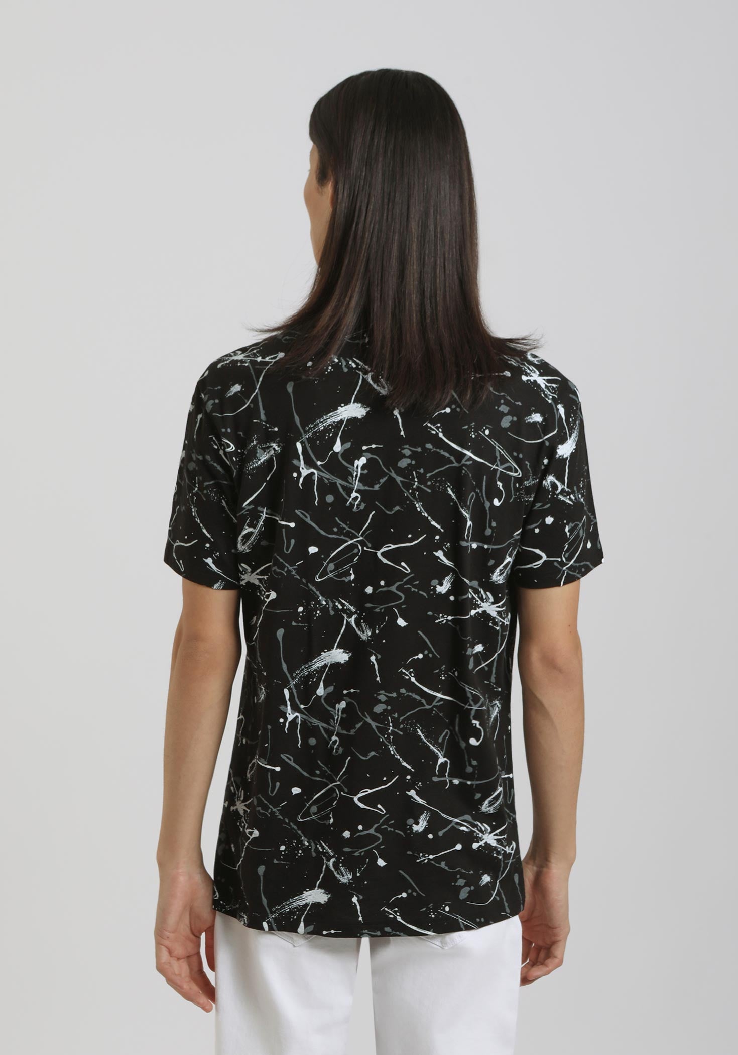 T-shirt fantasia 100% cotone|Colore:Nero