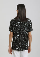 T-shirt fantasia 100% cotone|Colore:Nero