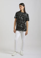 T-shirt fantasia 100% cotone|Colore:Nero