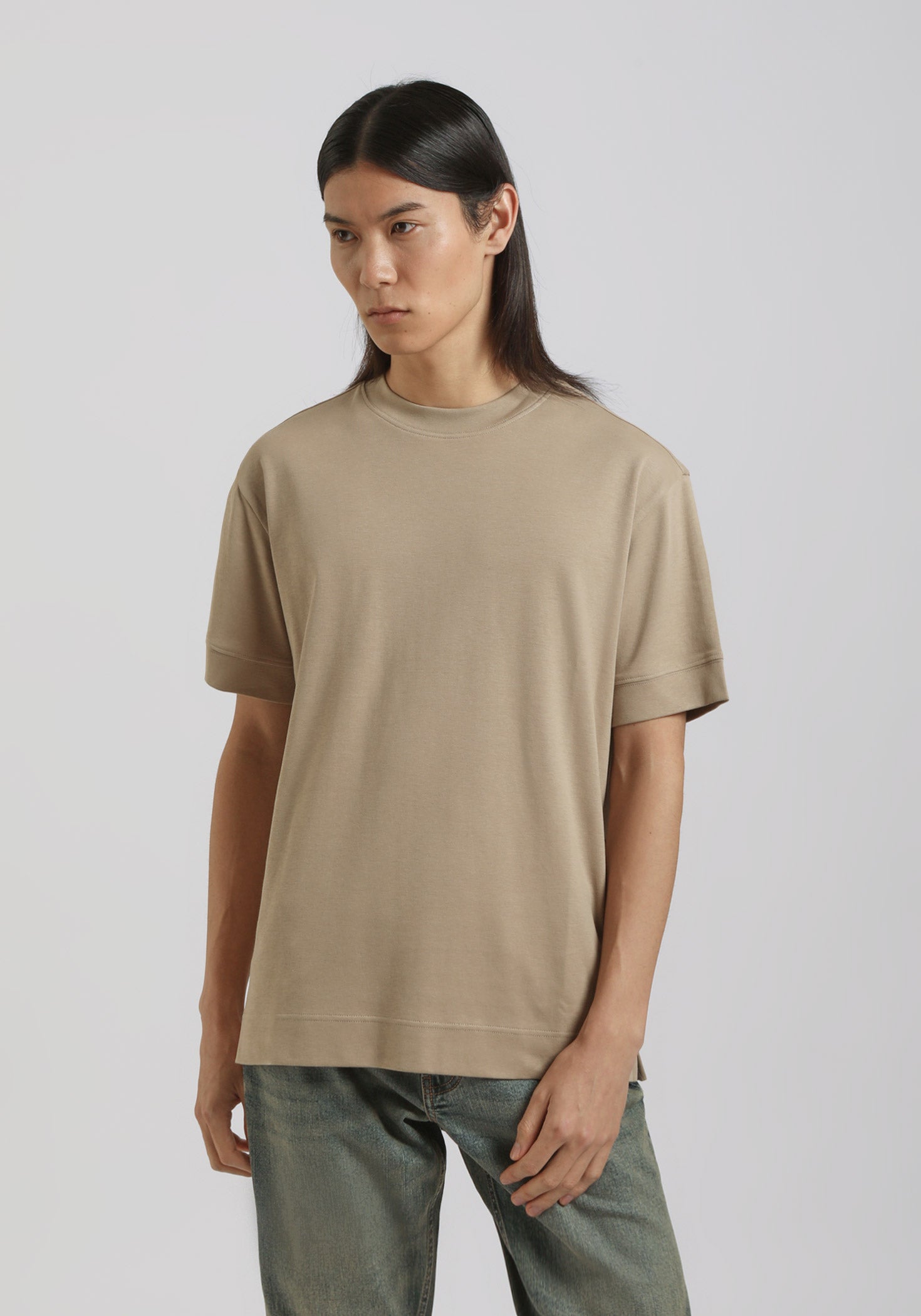 T-shirt over 100% cotone|Colore:Beige