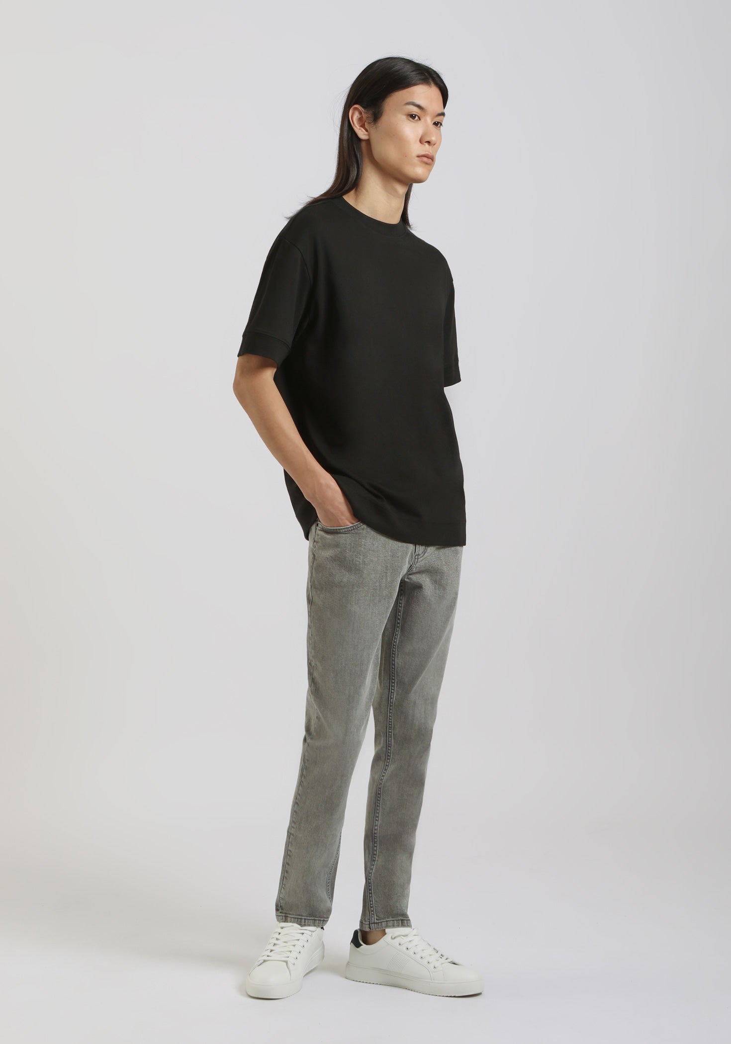 T-shirt over 100% cotone|Colore:Nero