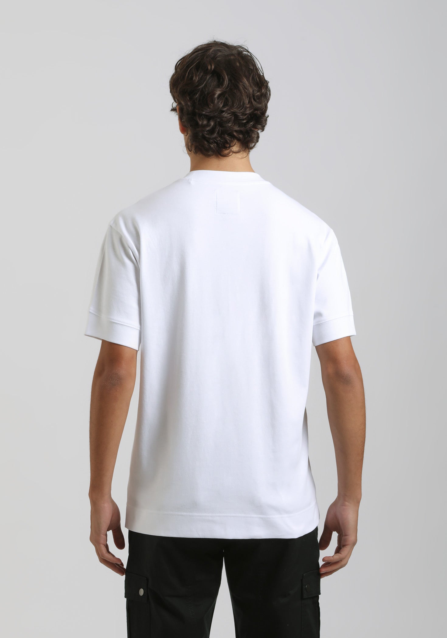 T-shirt over con stampa|Colore:Bianco