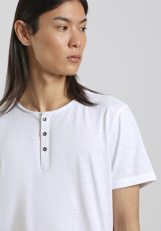 T-shirt collo serafino|Colore:Bianco