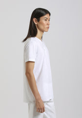 T-shirt collo serafino|Colore:Bianco