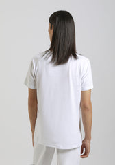 T-shirt collo serafino|Colore:Bianco