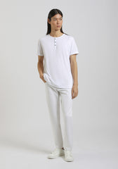 T-shirt collo serafino|Colore:Bianco