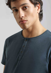 T-shirt collo serafino|Colore:Jeans