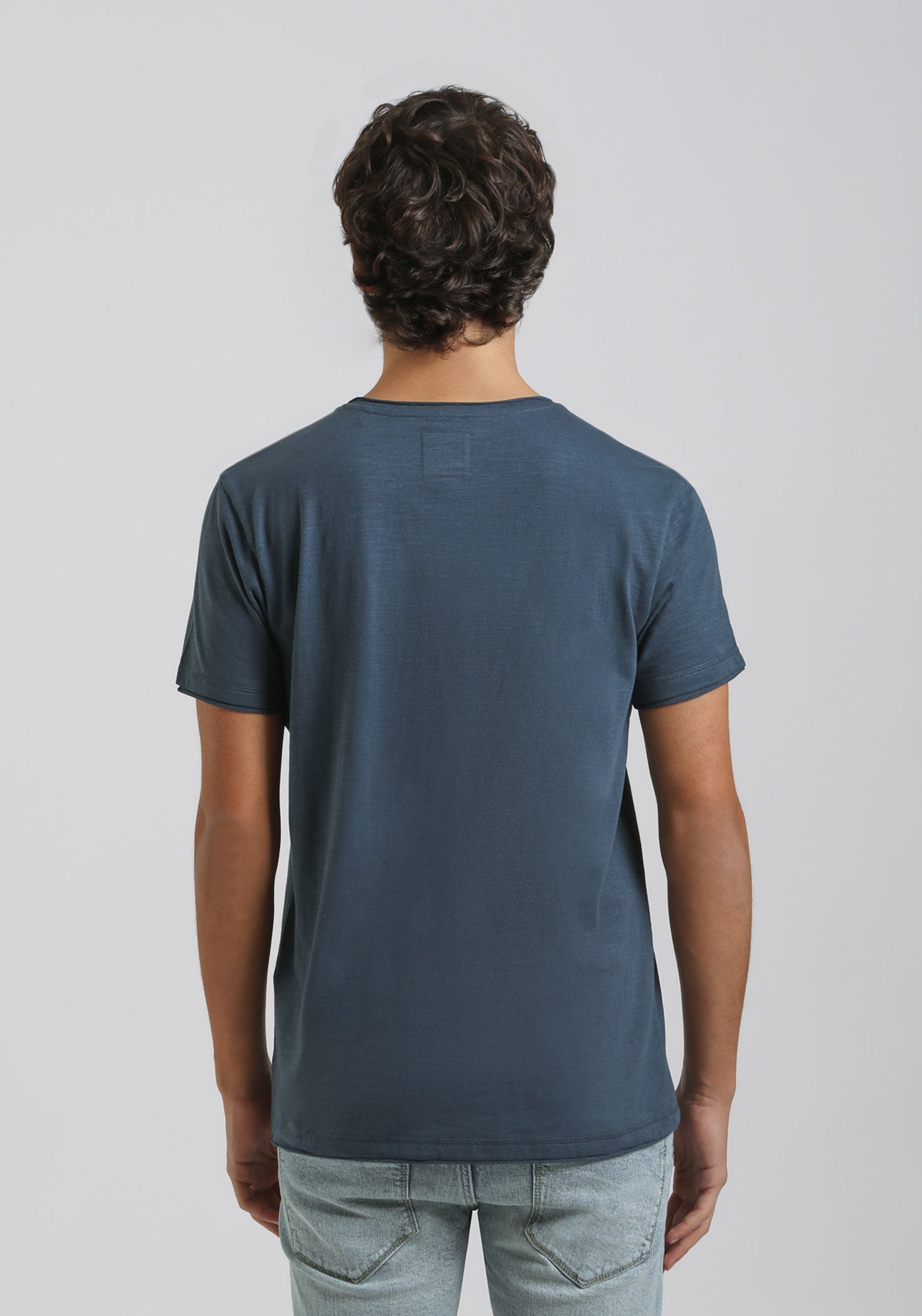 T-shirt collo serafino|Colore:Jeans