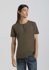 T-shirt collo serafino|Colore:Verde bosco