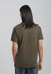 T-shirt collo serafino|Colore:Verde bosco