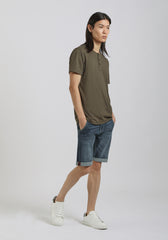 T-shirt collo serafino|Colore:Verde bosco