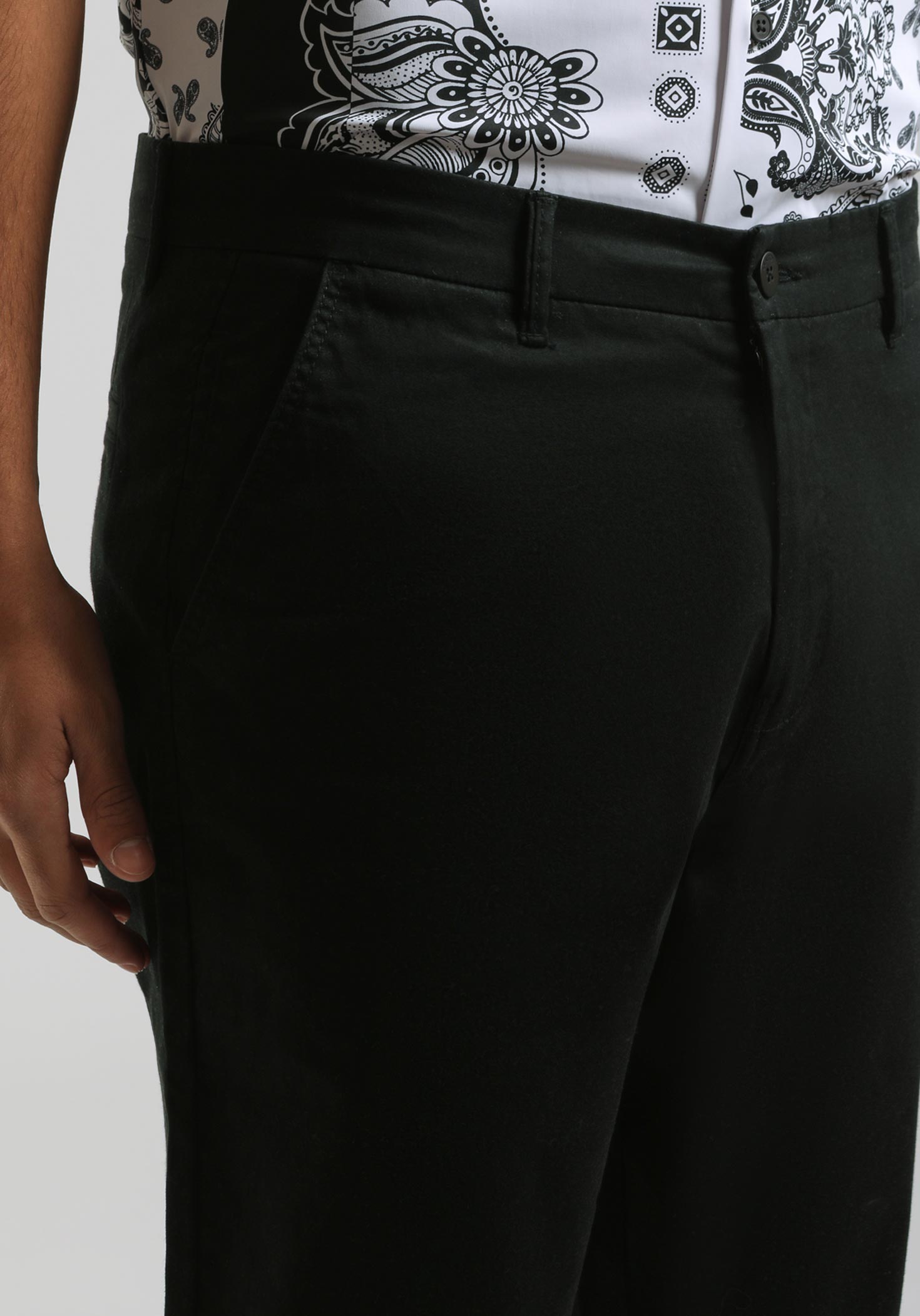 Pantaloni chino in cotone|Colore:Nero