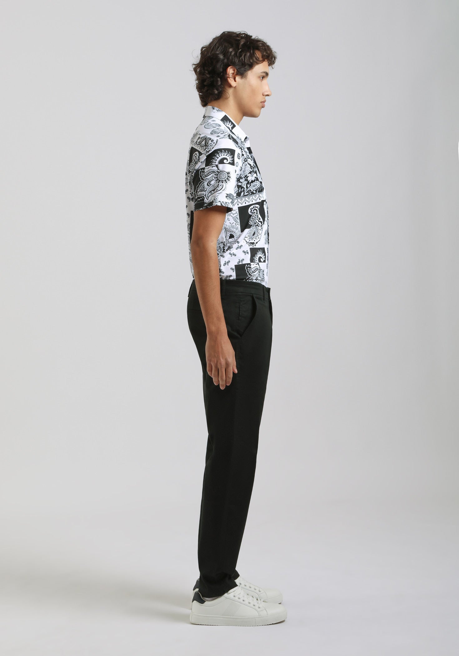 Pantaloni chino in cotone|Colore:Nero