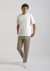 Pantaloni chino in cotone|Colore:Sabbia