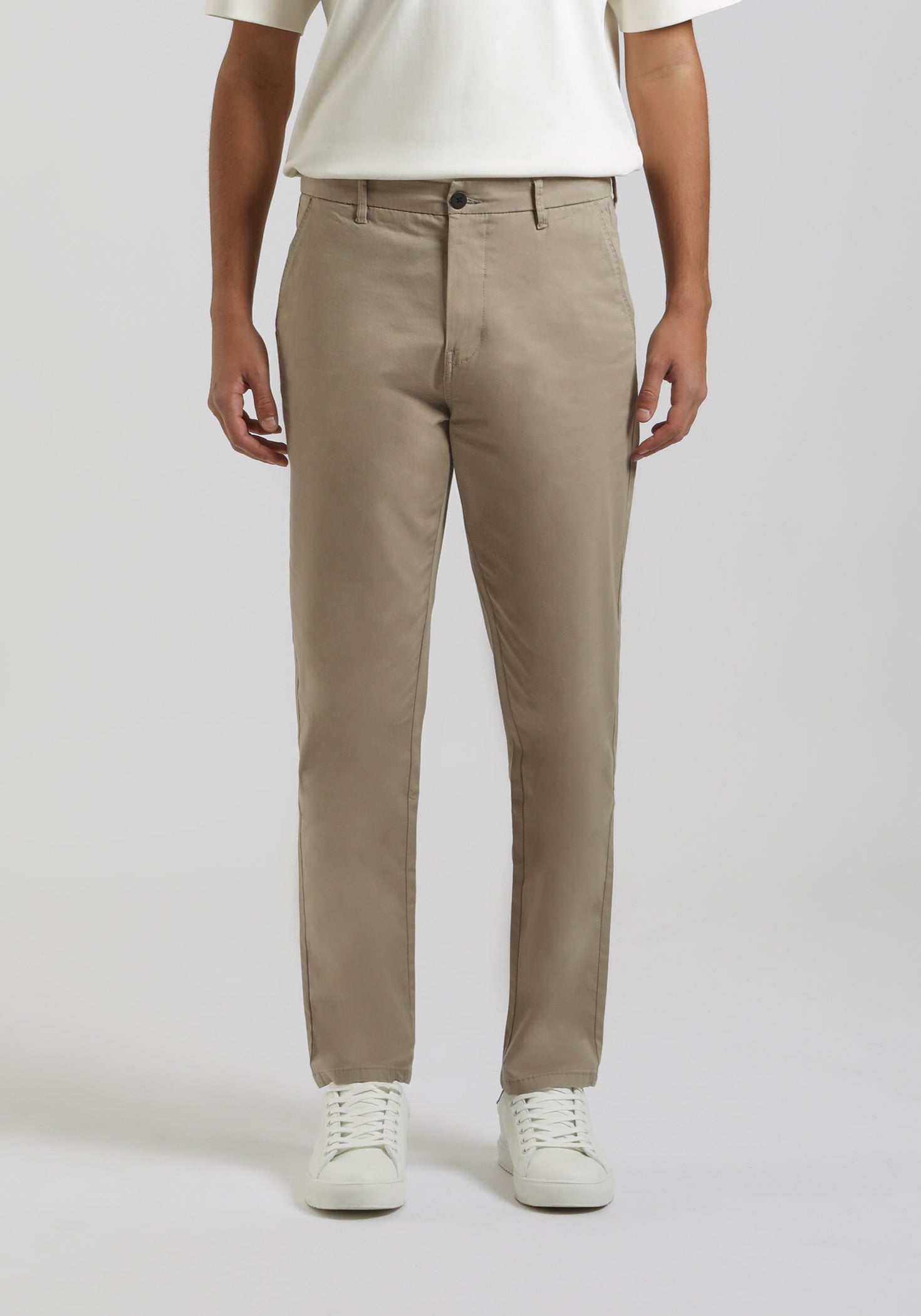 Pantaloni chino in cotone|Colore:Sabbia