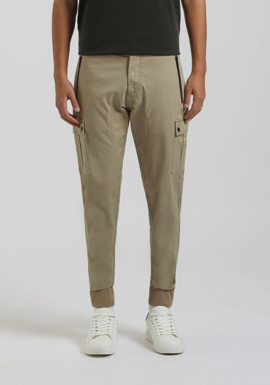 Pantaloni cargo in cotone|Colore:Beige