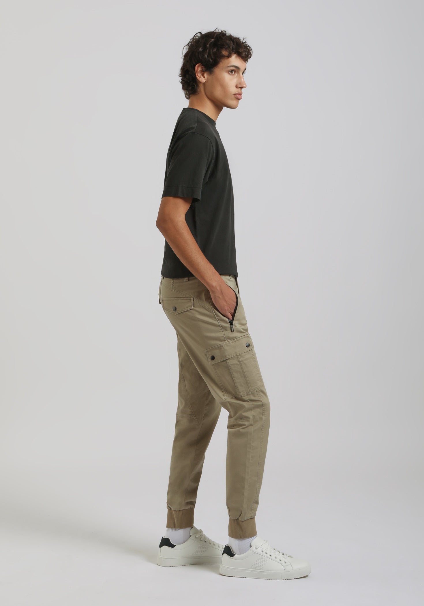 Pantaloni cargo in cotone|Colore:Beige