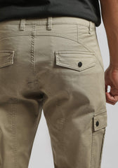 Pantaloni cargo in cotone|Colore:Beige