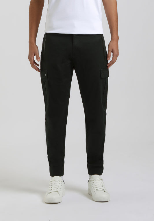 Pantaloni cargo in cotone|Colore:Nero
