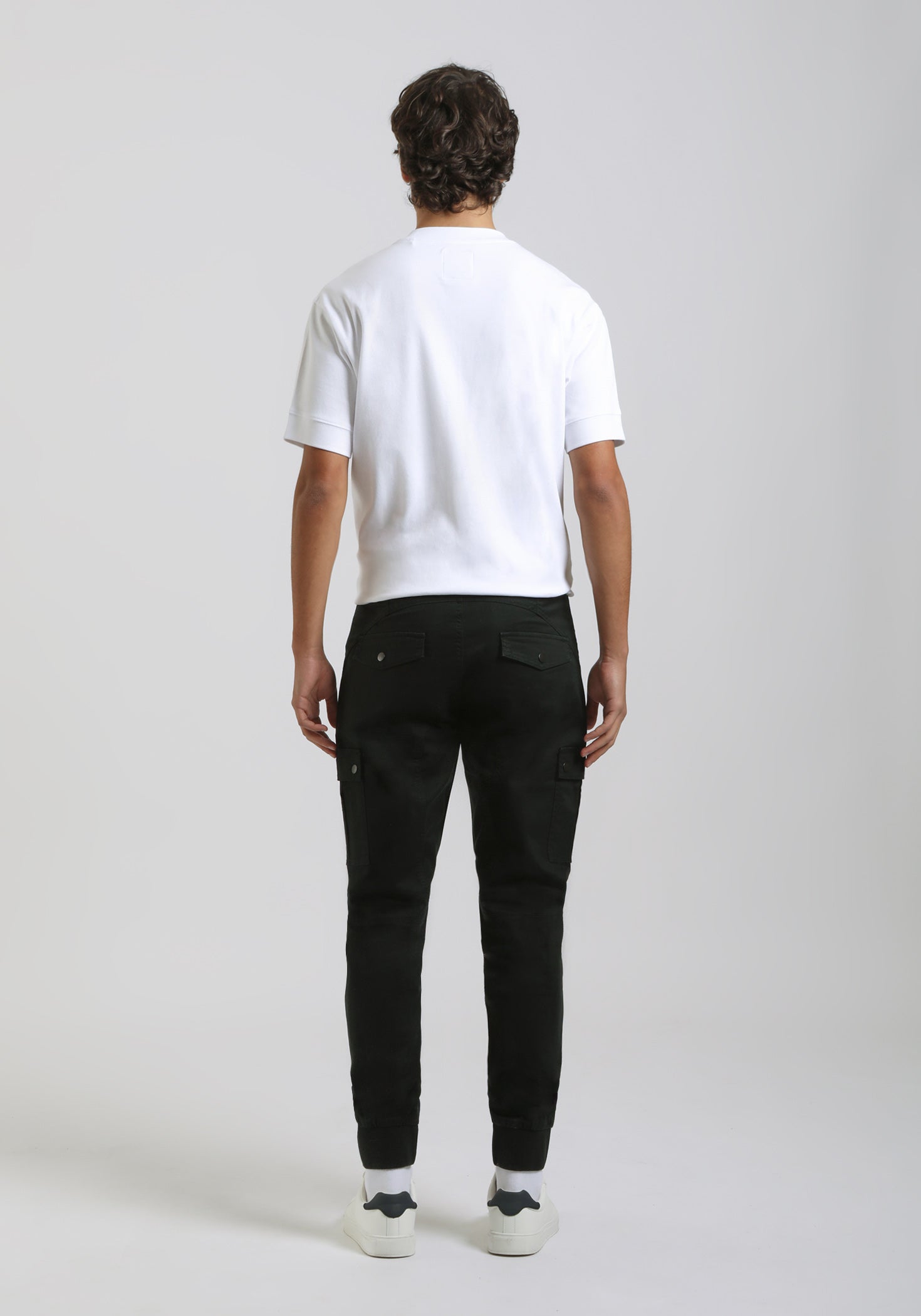 Pantaloni cargo in cotone|Colore:Nero