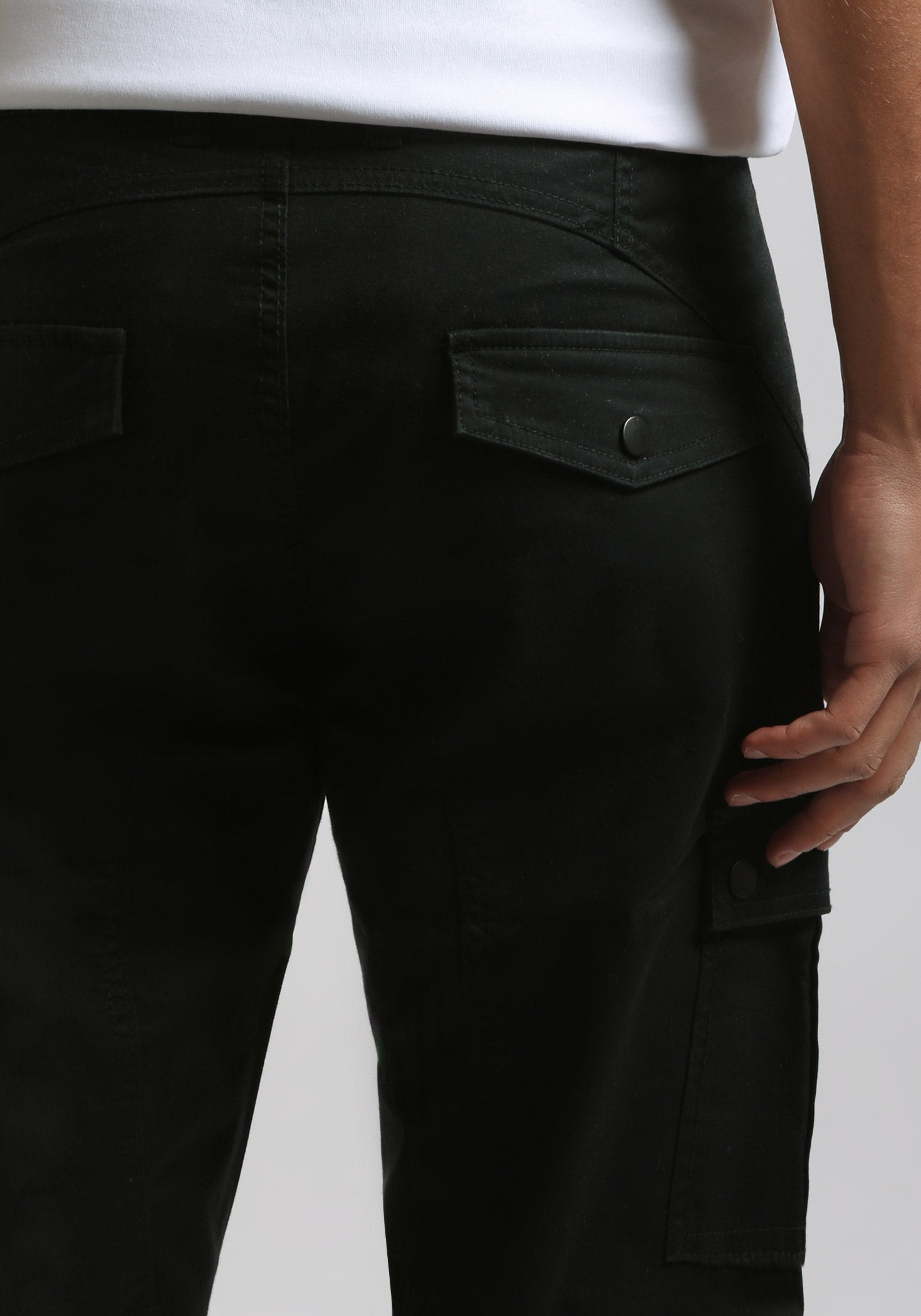 Pantaloni cargo in cotone|Colore:Nero