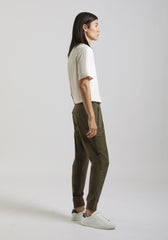 Pantaloni cargo in cotone|Colore:Salvia