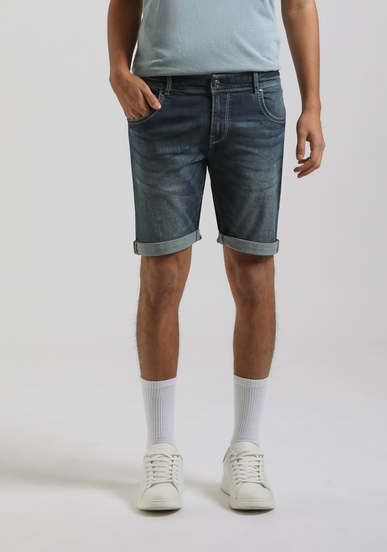 Bermuda di jeans slim fit|Colore:Jeans