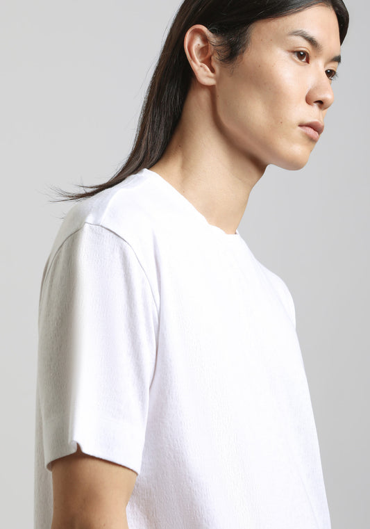 T-shirt strutturata morbida|Colore:Bianco