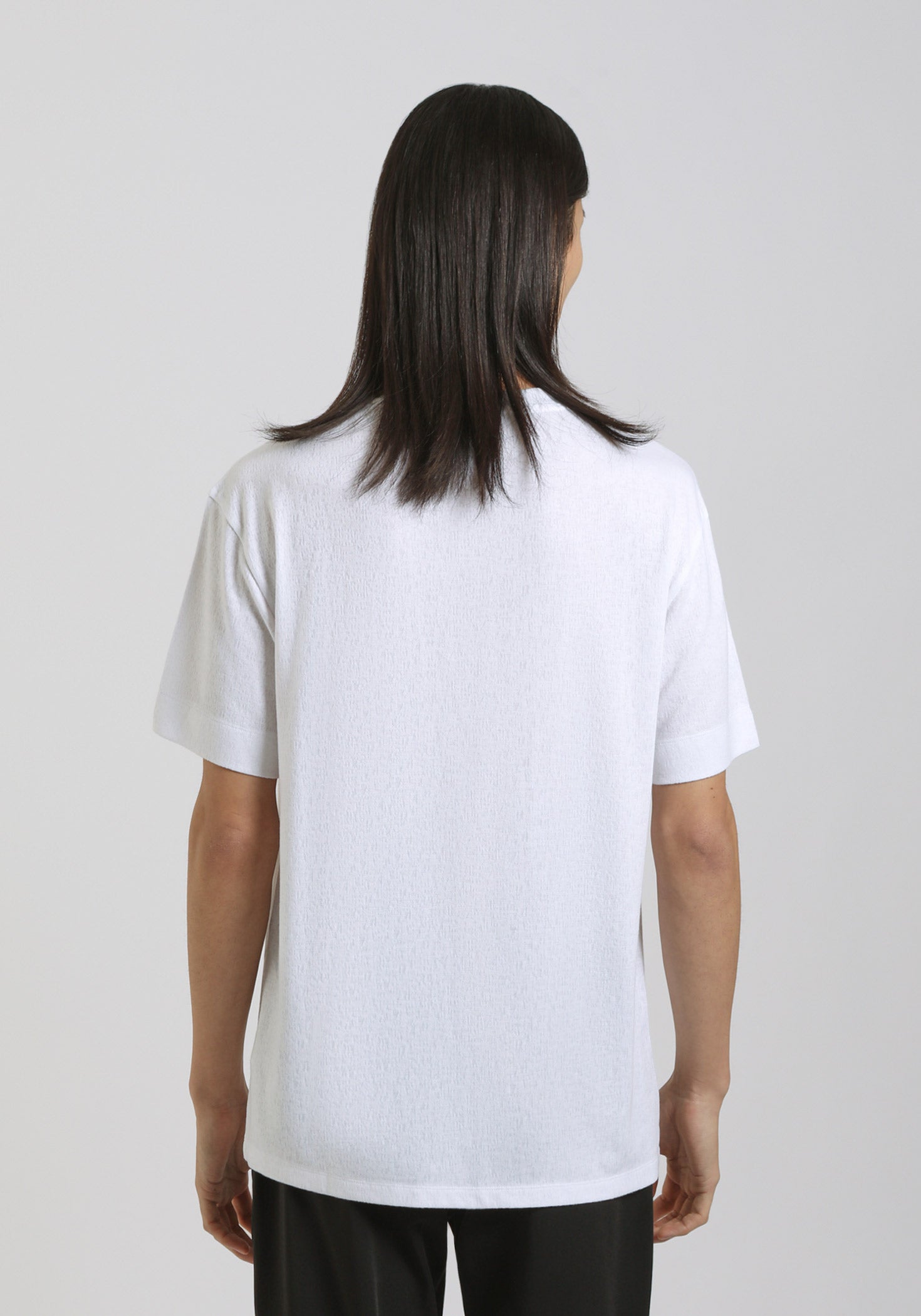 T-shirt strutturata morbida|Colore:Bianco