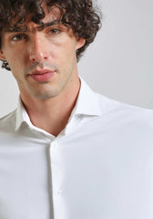 Camicia manica lunga tinta unita|Colore:Bianco