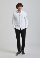 Camicia manica lunga tinta unita|Colore:Bianco